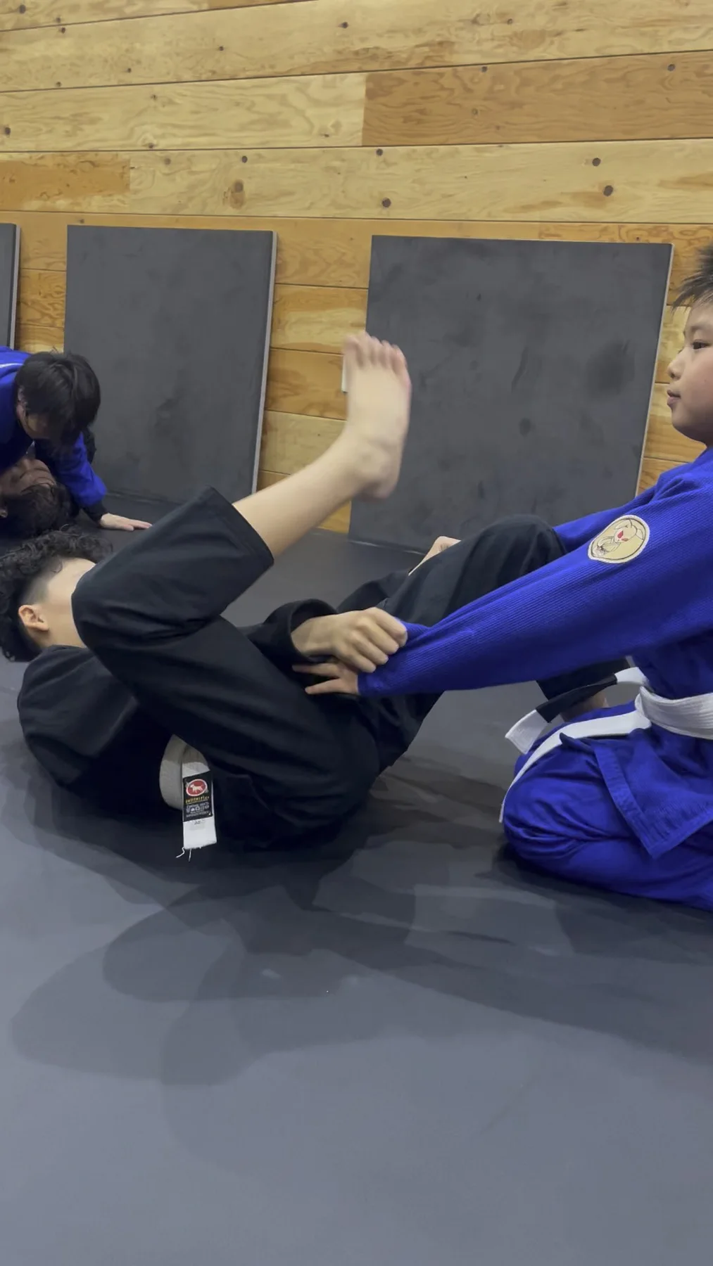 柔術着を使った技術練習