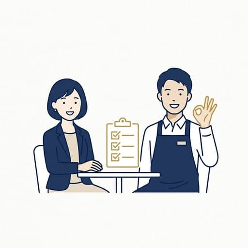 体験後に案内を受けるイメージ